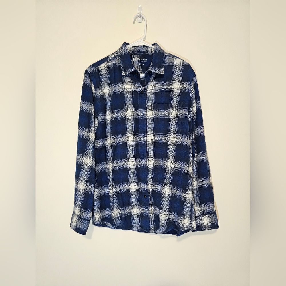 Georg Roth Plaid Flannel Button Down Mens Medium